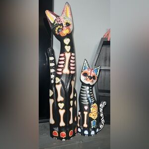 Day of the Dead Cat Figurines